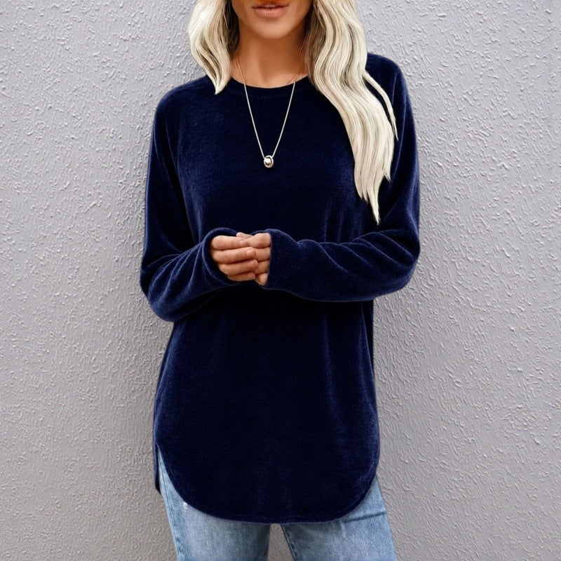 👚Seasonal Style - Relaxed Cotton Crew Top – Breezy Comfort & Easy Pairing with Jeans or Leggings