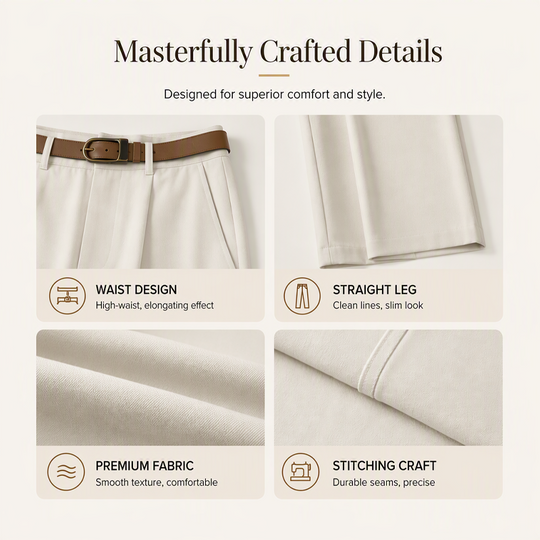 👖 Women's High Waisted Wide Leg Suit Pants– Polished Style Meets Effortless Comfort