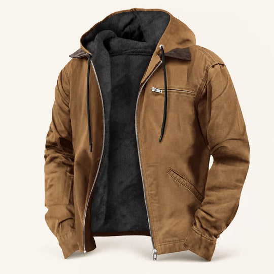 ⏳LAST DAY SALE 50% OFF !!📢Men’s Plush-Lined Hooded Work Jacket