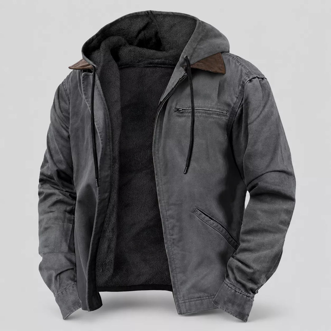 ⏳LAST DAY SALE 50% OFF !!📢Men’s Plush-Lined Hooded Work Jacket