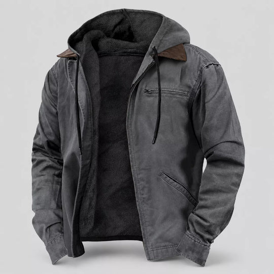 ⏳LAST DAY SALE 50% OFF !!📢Men’s Plush-Lined Hooded Work Jacket