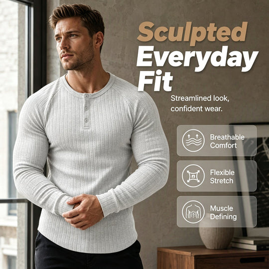 🍁Get Your New Fall Fashion-Men's Slim Fit Henley Shirt