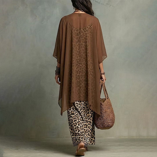 Effortless Elegance Made for Real Life✨A flattering flowy maxi dress with a lightweight cover-up—designed for comfortable confidence from brunch to dinner.