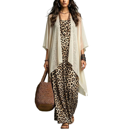Effortless Elegance Made for Real Life✨A flattering flowy maxi dress with a lightweight cover-up—designed for comfortable confidence from brunch to dinner.