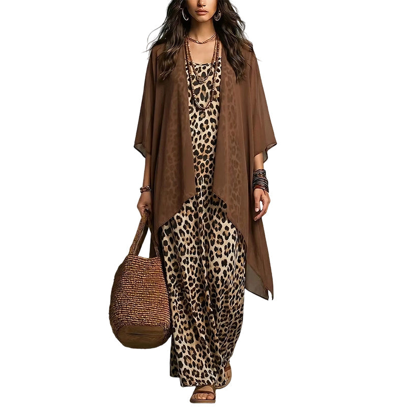 Effortless Elegance Made for Real Life✨A flattering flowy maxi dress with a lightweight cover-up—designed for comfortable confidence from brunch to dinner.
