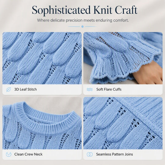 💖Early Autumn’s Sale 50% OFF🧥Women's Hollow Out Slouchy Knit Sweater