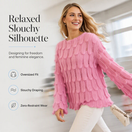 💖Early Autumn’s Sale 50% OFF🧥Women's Hollow Out Slouchy Knit Sweater