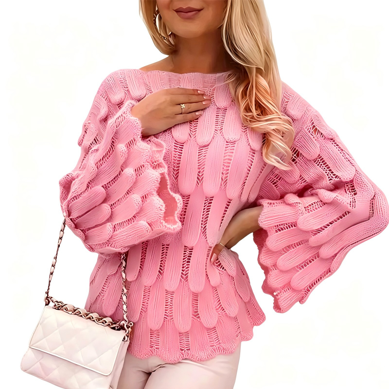 💖Early Autumn’s Sale 50% OFF🧥Women's Hollow Out Slouchy Knit Sweater