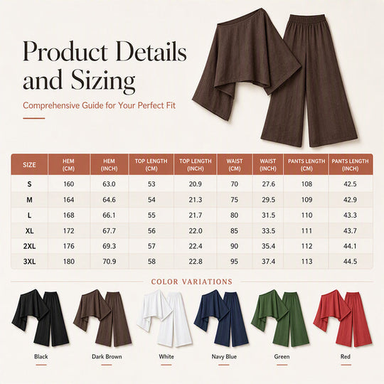 ✨ Women’s Off-Shoulder Top & Wide-Leg Pants Set – Effortless Elegance Meets Everyday Comfort