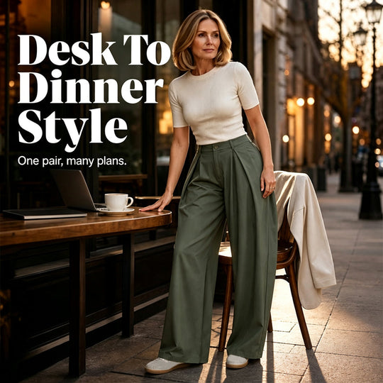 🍂 Women’s Pleated Wide-Leg Pants – Effortless Elegance & Comfortable Autumn Style