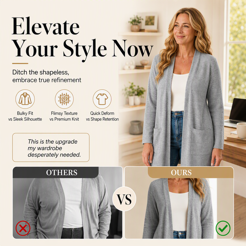 🍁New Fall Collection-Women's Casual Open Front Cardigan with Pockets