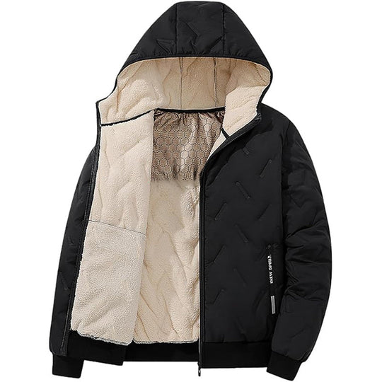 ❄️ Men’s Warm Zipper Hooded Coat – Winter Comfort Meets Everyday Style