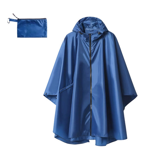 Unisex Waterproof Lightweight Hooded Rain Poncho