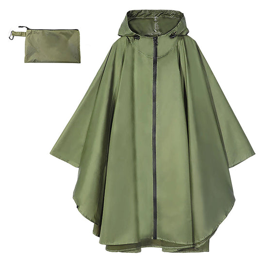 Unisex Waterproof Lightweight Hooded Rain Poncho