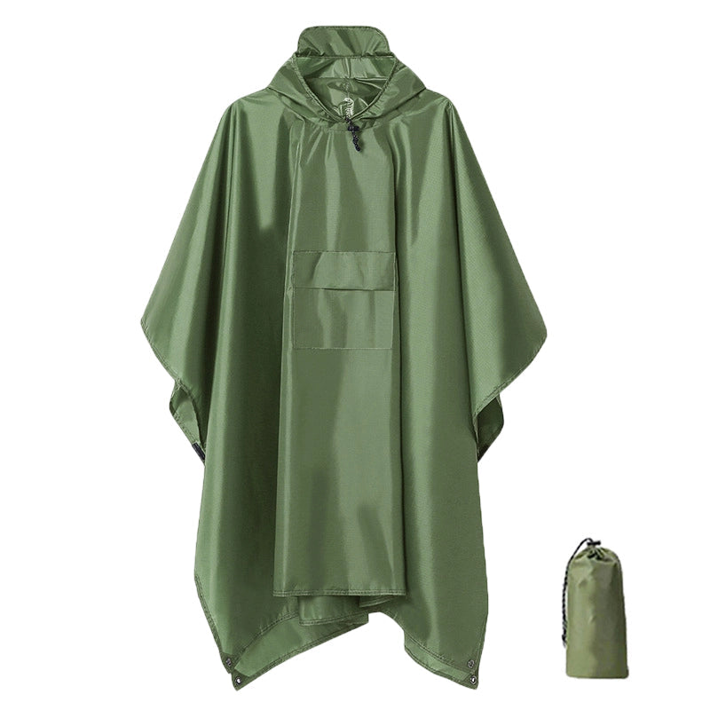 Unisex Waterproof Lightweight Hooded Rain Poncho
