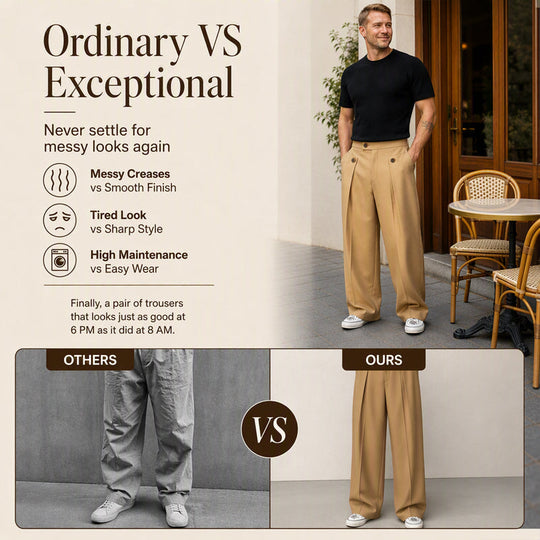 Men's Straight Leg Wrinkle Resistant Pants