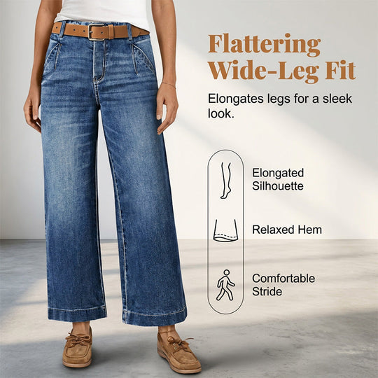 Women's High-Waist Straight-Leg Denim Jeans