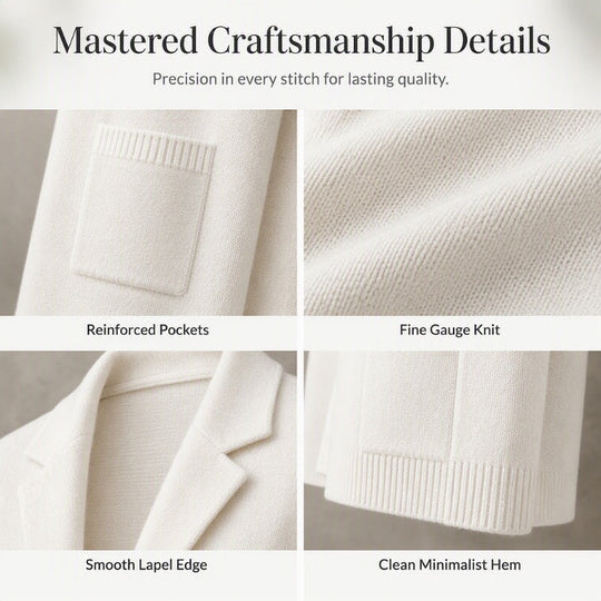 ✨ Elevated Everyday Comfort | Women's Lapel-Collar Knit Cardigan