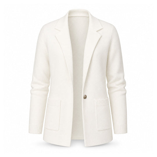 ✨ Elevated Everyday Comfort | Women's Lapel-Collar Knit Cardigan
