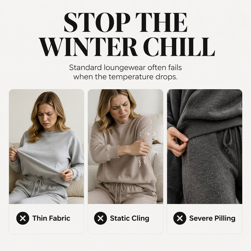 ☁️ Cozy Everyday Comfort | Women's Plush Textured Hoodie & Pants 2-Piece Set