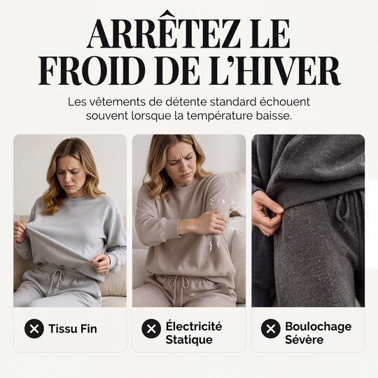 ❄️ Douceur d’Hiver | Ensemble Femme 2 Pièces Texturé & Cocooning⚡ Livraison gratuite