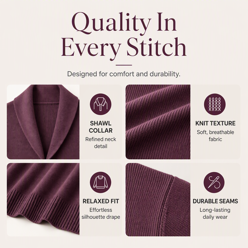 Bestseller🏆🧶 Shawl Collar Pullover – Timeless Comfort & Effortless Style for Every Occasion