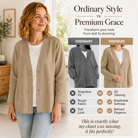 Bestseller🏆🧥 Breathable V-Neck Cardigan – Timeless Silhouette & All-Day Comfort for Every Look