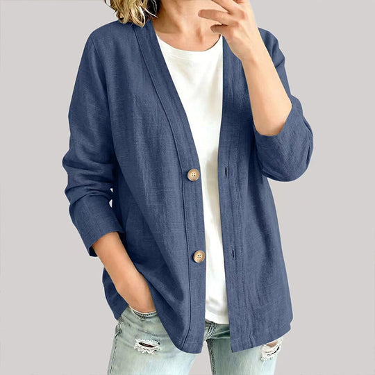 Bestseller🏆🧥 Breathable V-Neck Cardigan – Timeless Silhouette & All-Day Comfort for Every Look