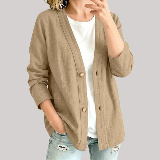 Bestseller🏆🧥 Breathable V-Neck Cardigan – Timeless Silhouette & All-Day Comfort for Every Look