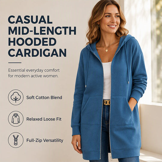 Bestseller🏆🧥 Hooded Cardigan – Timeless Silhouette & Effortless Style for Every Look
