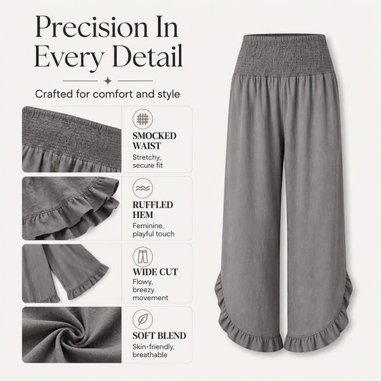 ☀️ Lightweight Comfort | Women's High-Waist Cotton-Linen Relaxed Pants