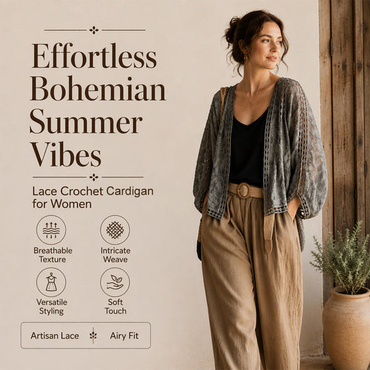 🧥Seasonal Style - Loose Hollow Knit Cardigan – Flowing Silhouette & Easy Pairing with Tanks or Dresses