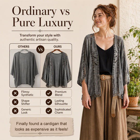 🧥Seasonal Style - Loose Hollow Knit Cardigan – Flowing Silhouette & Easy Pairing with Tanks or Dresses