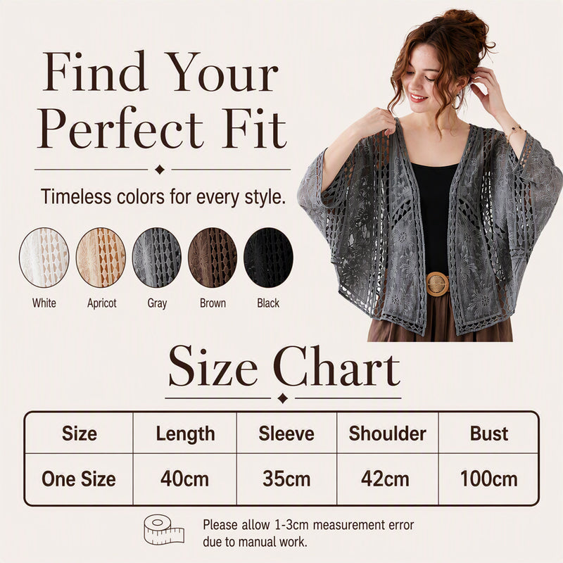 🧥Seasonal Style - Loose Hollow Knit Cardigan – Flowing Silhouette & Easy Pairing with Tanks or Dresses