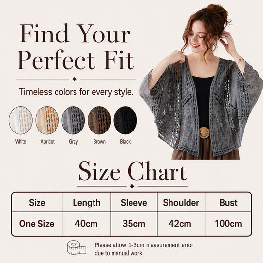 🧥Seasonal Style - Loose Hollow Knit Cardigan – Flowing Silhouette & Easy Pairing with Tanks or Dresses
