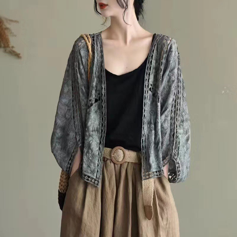 🧥Seasonal Style - Loose Hollow Knit Cardigan – Flowing Silhouette & Easy Pairing with Tanks or Dresses