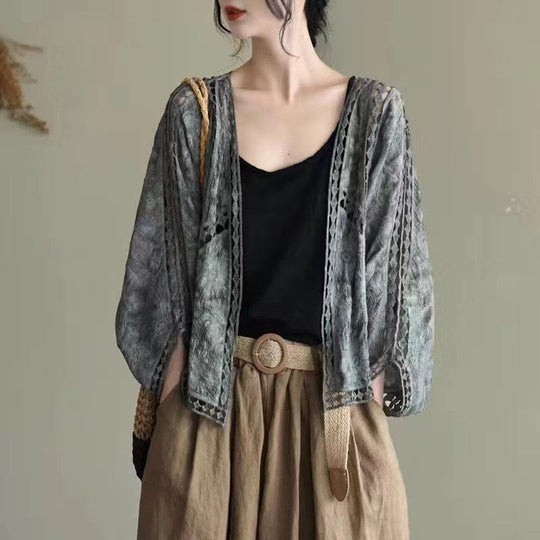🧥Seasonal Style - Loose Hollow Knit Cardigan – Flowing Silhouette & Easy Pairing with Tanks or Dresses