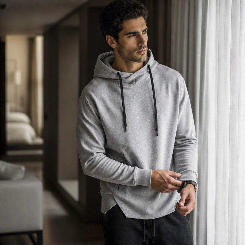 🍂 Easy Everyday Comfort | Men's Relaxed High-Neck Hooded Sweatshirt