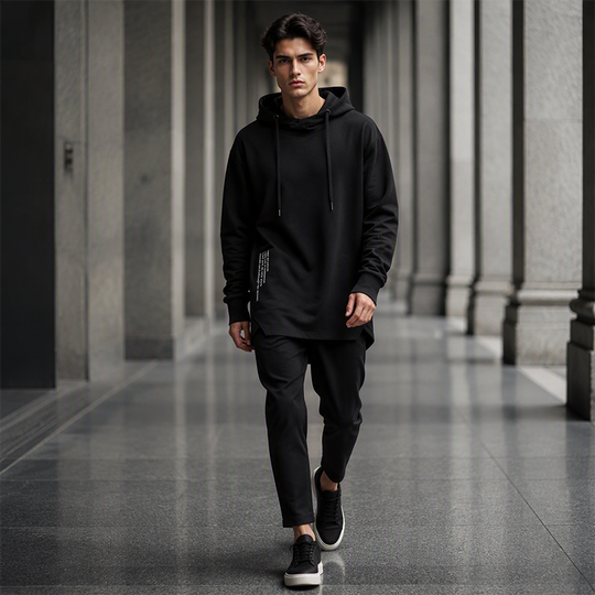 🍂 Easy Everyday Comfort | Men's Relaxed High-Neck Hooded Sweatshirt