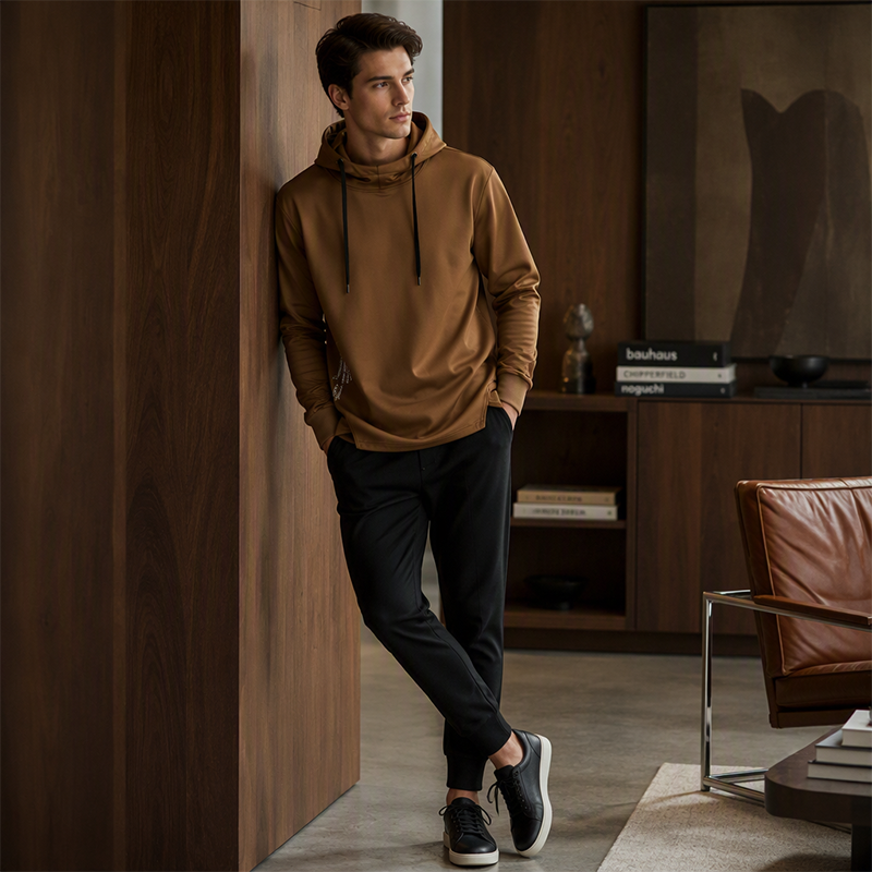 🍂 Easy Everyday Comfort | Men's Relaxed High-Neck Hooded Sweatshirt