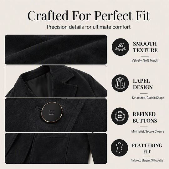 Women's Chic Suede Blazer Jacket