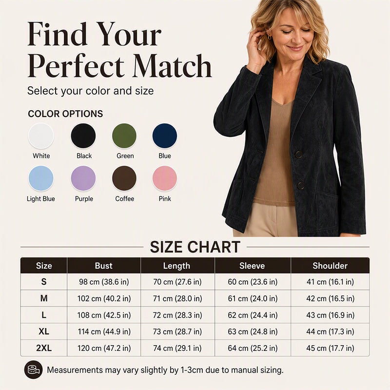 Women's Chic Suede Blazer Jacket