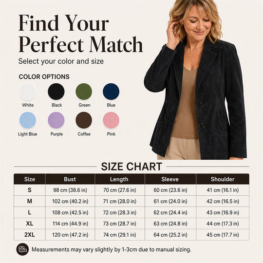 Women's Chic Suede Blazer Jacket