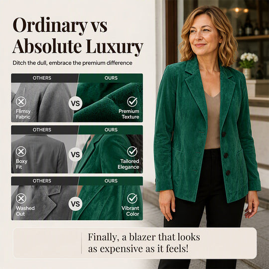 Women's Chic Suede Blazer Jacket