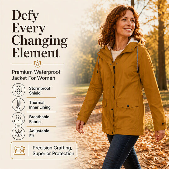 🏆Last Day-50% OFF❤️‍🔥Women's Plush-Lined Windproof Hooded Jacket