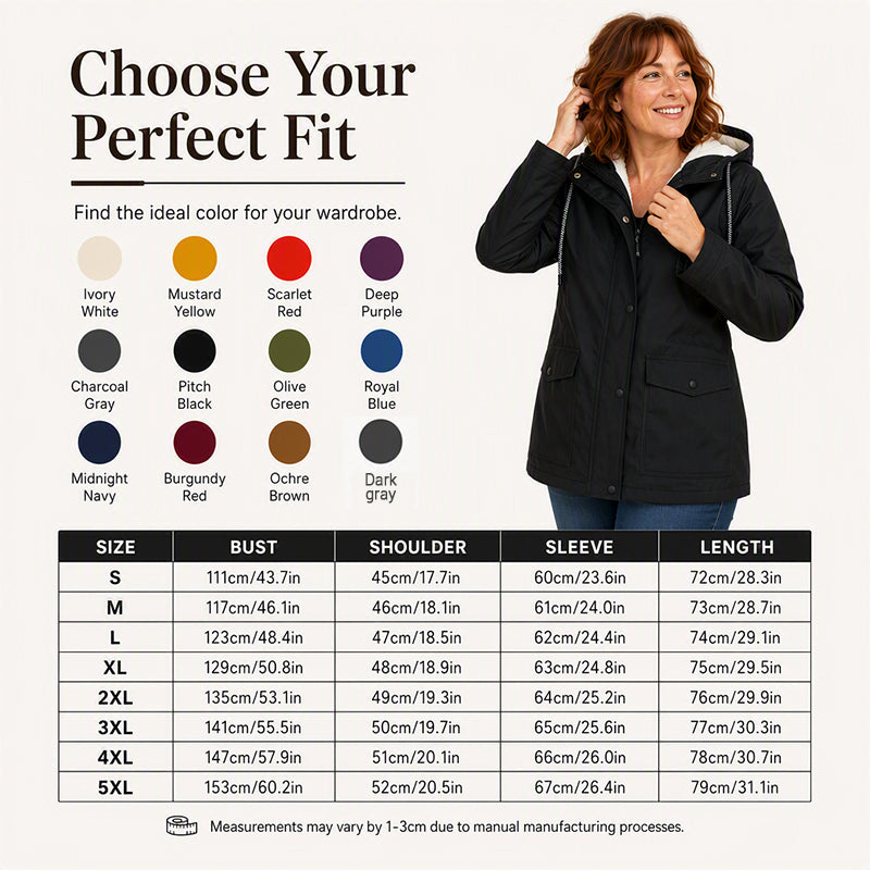 🏆Last Day-50% OFF❤️‍🔥Women's Plush-Lined Windproof Hooded Jacket