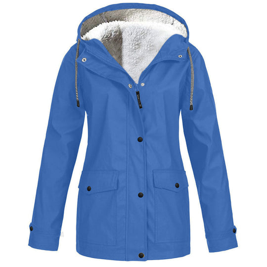 🏆Last Day-50% OFF❤️‍🔥Women's Plush-Lined Windproof Hooded Jacket