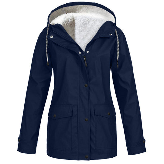 🏆Last Day-50% OFF❤️‍🔥Women's Plush-Lined Windproof Hooded Jacket