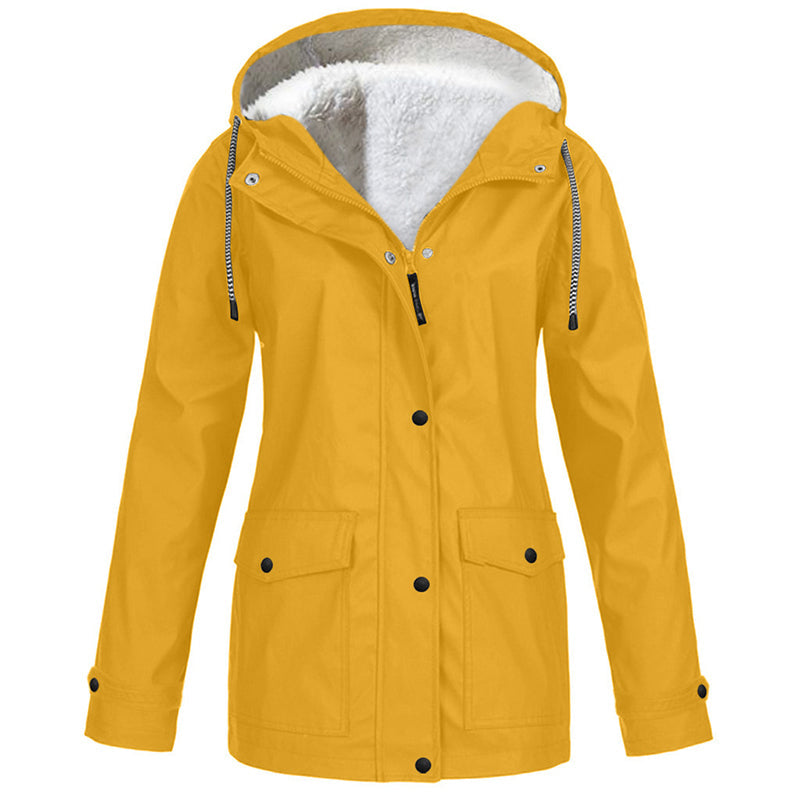 🏆Last Day-50% OFF❤️‍🔥Women's Plush-Lined Windproof Hooded Jacket