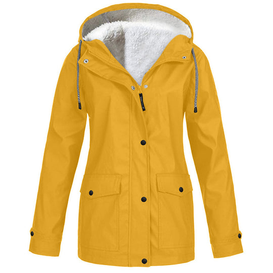 🏆Last Day-50% OFF❤️‍🔥Women's Plush-Lined Windproof Hooded Jacket